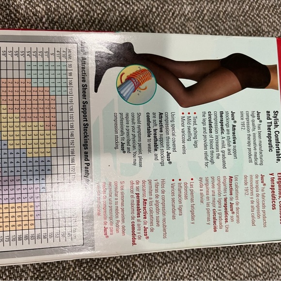 Juzo Support Hose Compression Stockings Black Size 6 - Picture 2 of 4